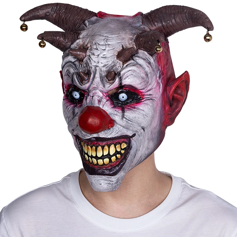 Jingle Jangle клоун Ужас латекс Хэллоуин страшная маска на голову
