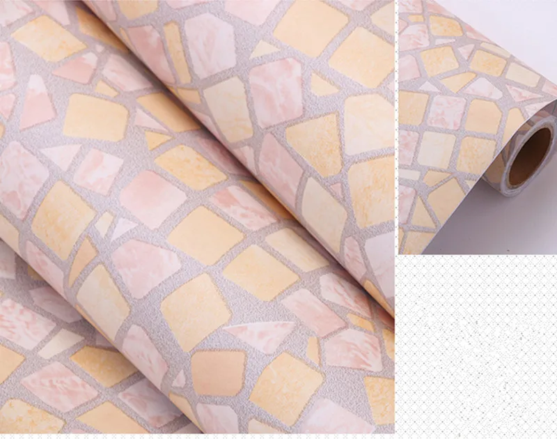 0.45m*1m Light yellow Self adhesive Wallpaper PVC Stickers Kitchen