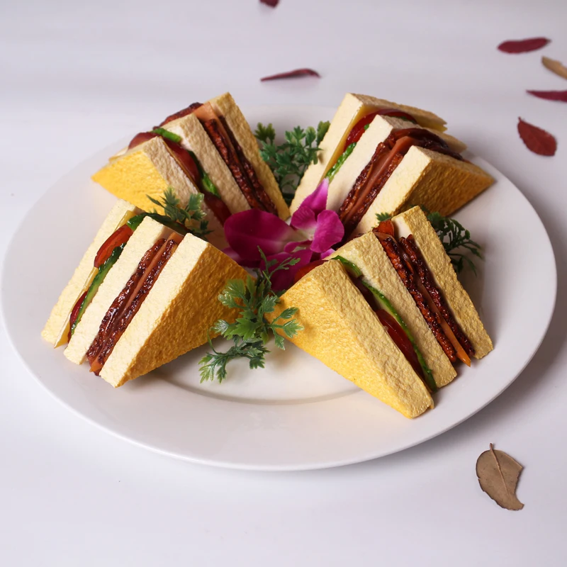 Модель еды модель сэндвич дисплея имитация курицы сандвич образец десерта окно