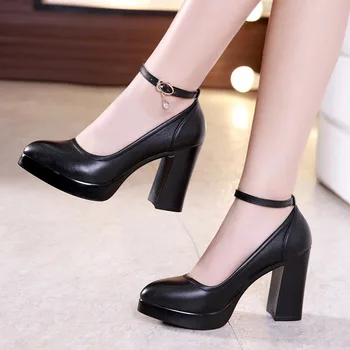 

2019 waterproof platform high heels model cheongsam catwalk shoes thick with waterproof platform professional work shoes