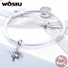 WOSTU, хит продаж, лампа из серебра 925 пробы с подвеской Аладдин, оригинальный браслет из бусин, сделай сам, удачи, подарок для ювелирных изделий CQC703 ► Фото 2/6