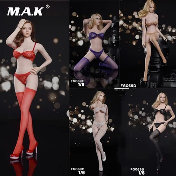 

1/6 Scale Sexy Female Figure Clothes Accessory FG069 Seamless Stockings Lace Underwear Set Model for 12 inches Action Figure