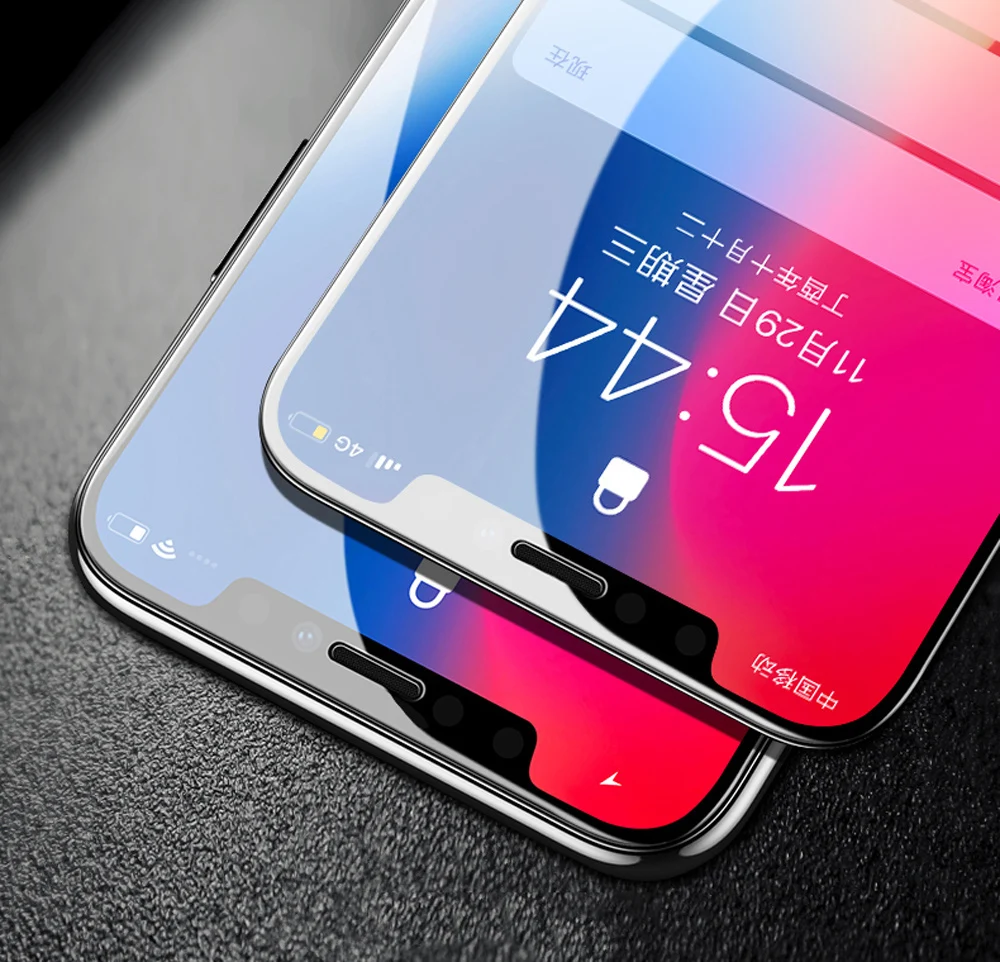 New 7D Screen Protector Curved Edge Full Cover Protective Glass For iphone X 8 7 6 Plus 9H Protective Glass white black Film (18)