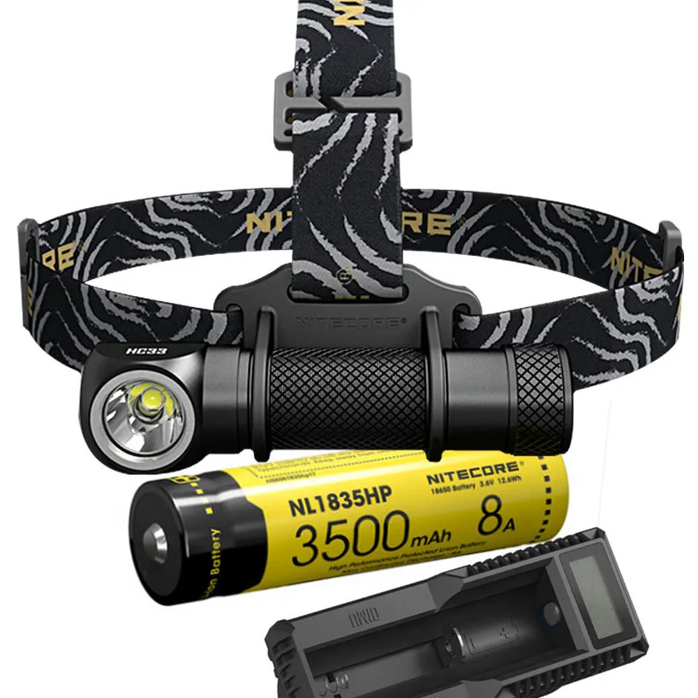 

NITECORE HC33 Headlight Kit CREE XHP35 HD MAX. 1800 Lumen headlamp 8 working modes outdoor led head light with battery charger