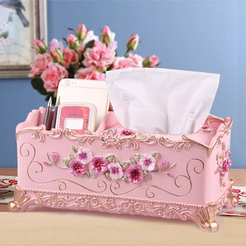 

Toilet paper towel box toilet paper rectangular desktop multi-function remote control box resin box