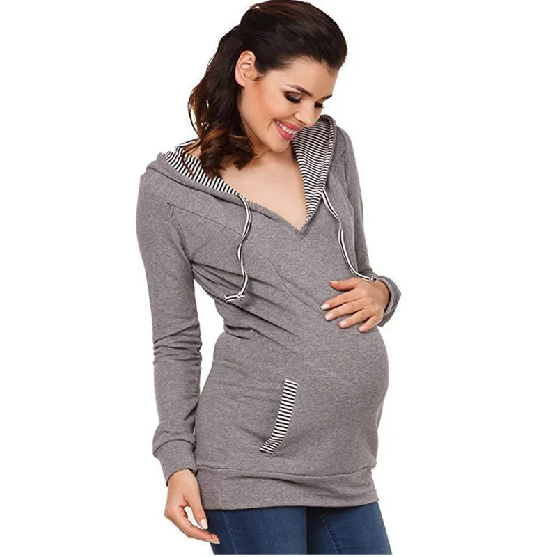 Топ для кормления грудью; большой выбор функций; свитер для кормления грудью для беременных женщин; толстовка с капюшоном и длинными рукавами для беременных; Одежда для младенцев