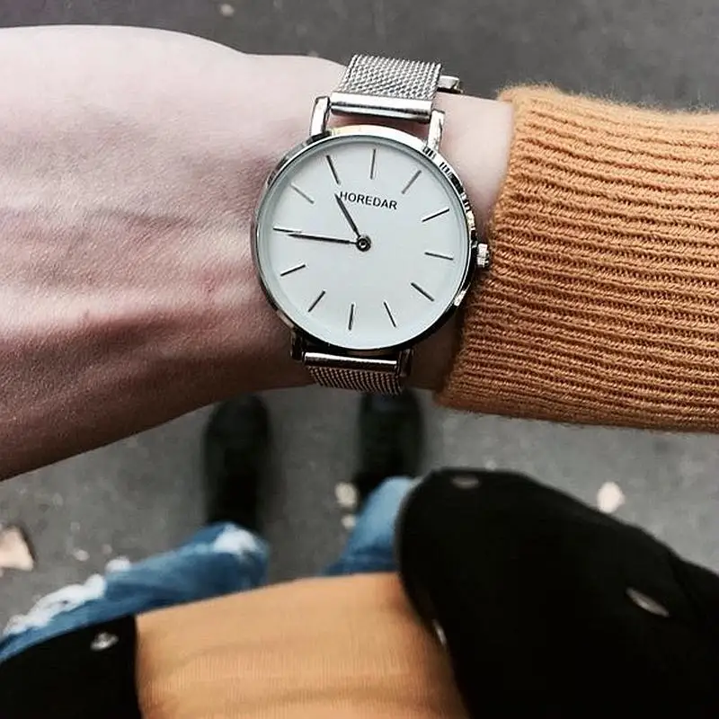 HOREDAR font b Women b font font b Watches b font Luxury Top Brand Stainless Steel