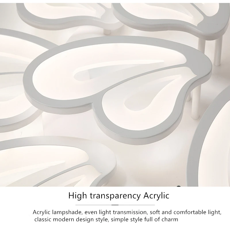 Современные светодиодные потолочные лампы для гостиной, спальни, AC85-265V, белого цвета, дистанционное управление, внутреннее освещение, потолочные светильники