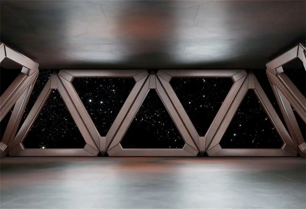 Laeacco Universe Spaceship Interior Nebula Scene Photography Backgrounds Customized Photographic Backdrops For Photo Studio