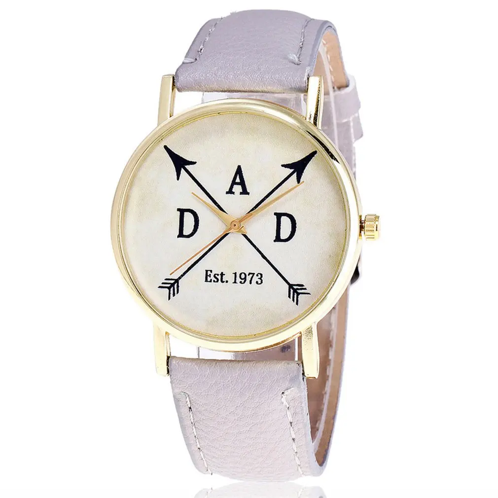 Для женщин часы кварцевые часы кожаный ремень Простой дизайн узор Круглый циферблат прочный Водонепроницаемый наручные кварцевые часы