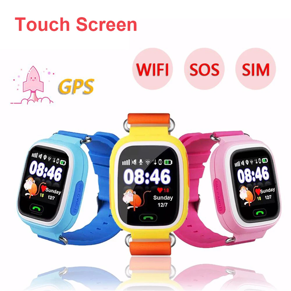 Timethinker Child Smart Watch Phone GPS Position Children Watch Color Touch Screen WIFI SOS Smart Baby Watch PK for Q50 Q80