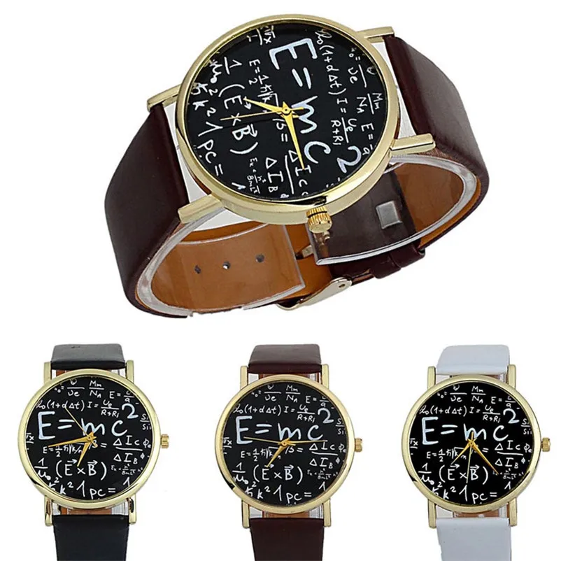 Women's watches casual watches leather watch strap Math Symbols Analog Quartz wrist watches for women clock Reloj mujer M16 (1)