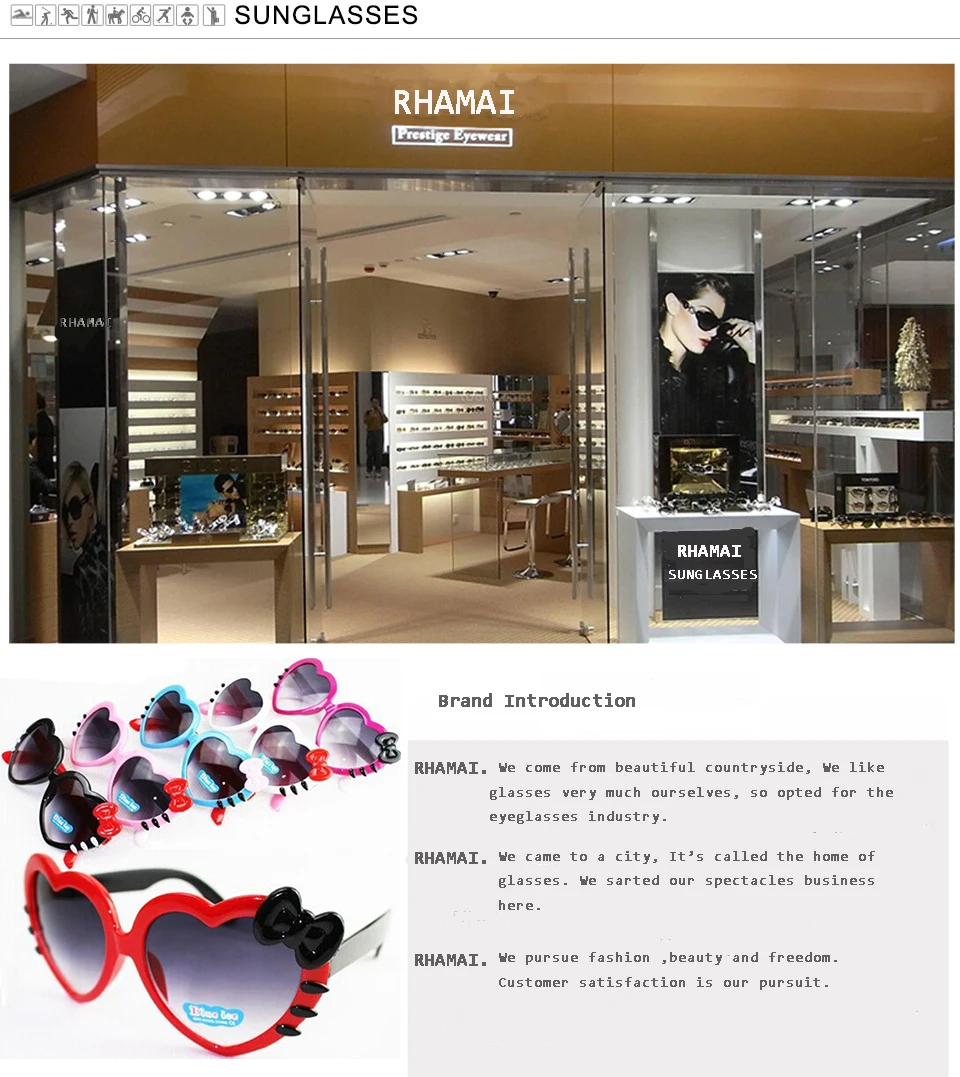 RHAMAI Brand 2018 New Kids Goggles Children Sunglasses Kids Protection Sun Glasses Girls Cute Cool Glasses (11)