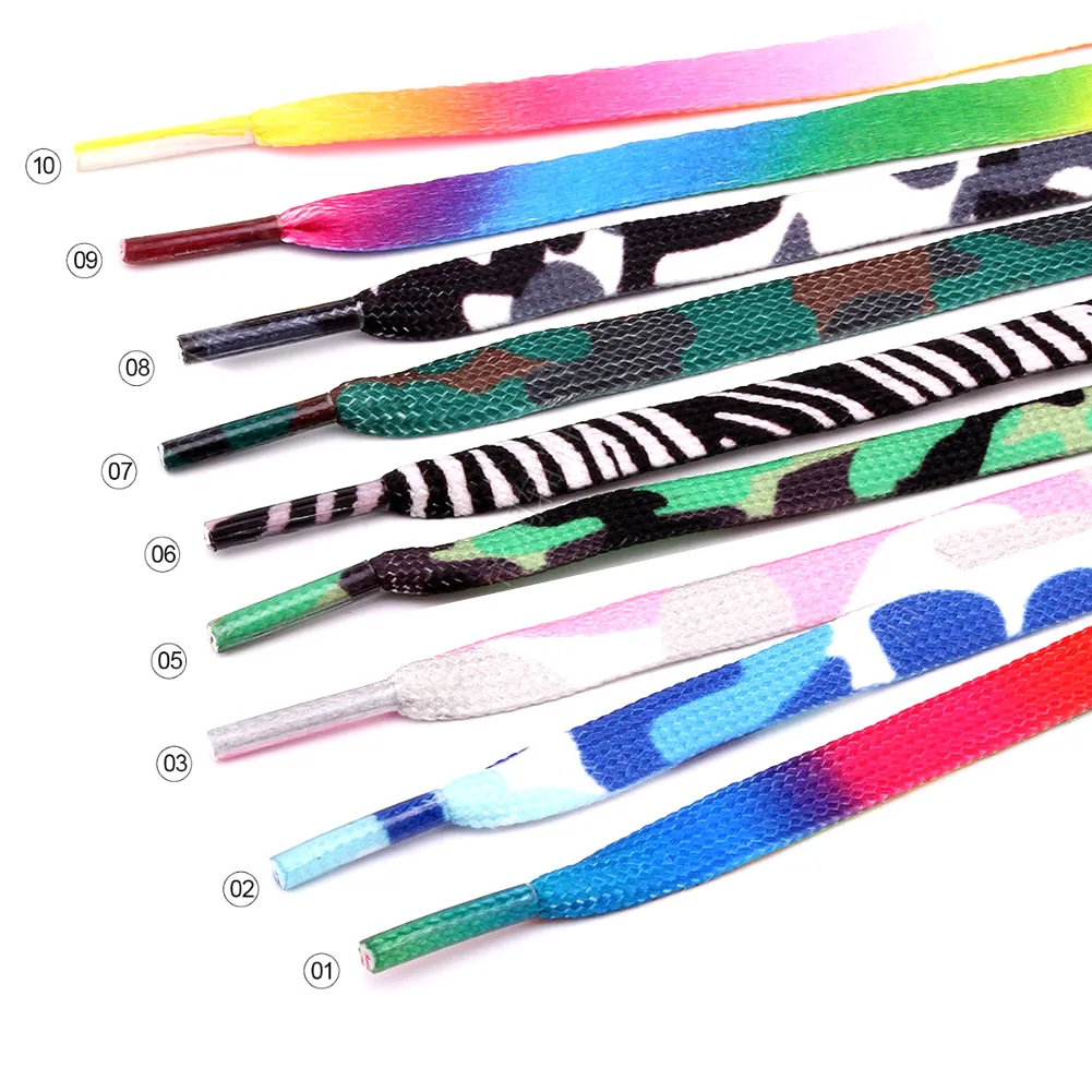 

Flat Candy Color Gradient Shoe Laces Party Camping Boots Shoelace Canvas Strings Party Camping Shoelaces Growing Canvas Strings