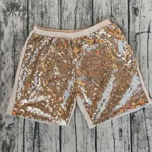 Эксклюзивные детские шорты с золотыми пайетками, детская блестящая одежда для детей, горячая Распродажа, детские дешевые летние блестящие шорты с блестками