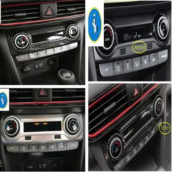 

Yimaautotrims Auto Accessory Fit For Hyundai Kona 2018 2019 2020 ABS Central Control Air Conditioning Switch Frame Cover Trim