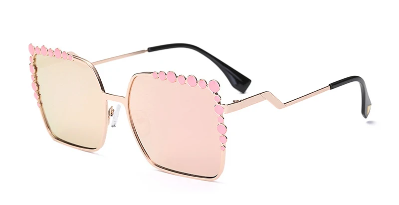 Горячая Распродажа, квадратные в стиле хип-хоп, модная фирменная дизайнерская женская зеркальная Солнцезащитная очки, женские плоские большие очки 369 м
