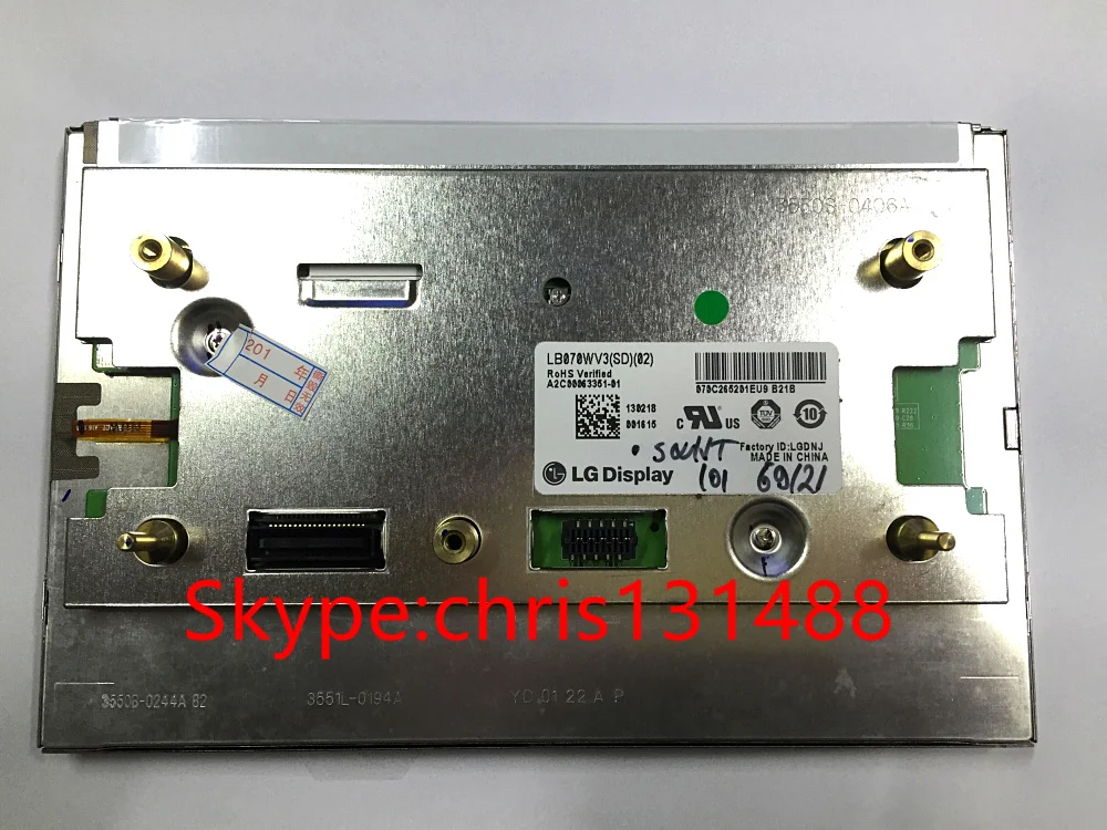 

Free shipping L-G 7" LCD display screen LB070WV3-SD02 LB070WV3(SD)(02) lcd modules for Mercedes W204 car GPS navigation audio