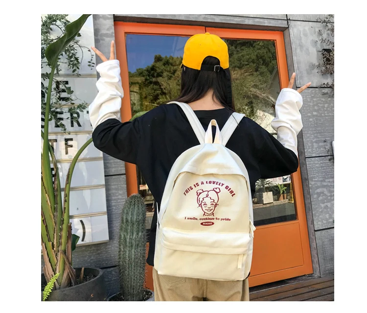 Menghuo Preppy Style Women Backpack for School Teenager Girls School Bag Ladies Canvas Fabric Backpack Female Bookbag Mochilas_13