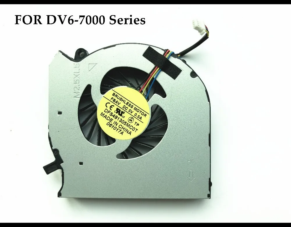Brand New Original laptop CPU fan for HP Pavilion DV6-7000 DV7-7000 CPU Cooling Fan Cooler DFS481305MC0T FBAV High quality