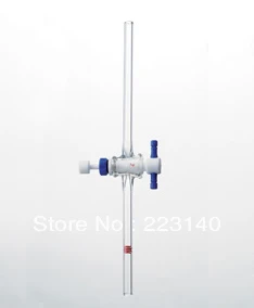 

Stopcock, 1:5 Teflon, metering Valve, Plug Size:15.2/30, Bore:4mm, Stem O.D.:10mm