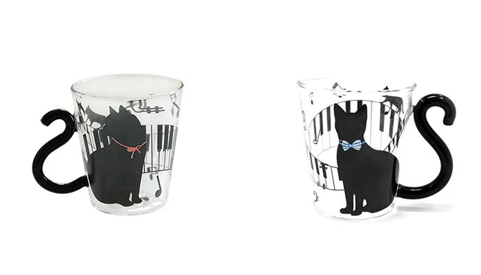 Transhome креативная кофейная кружка милый кот стеклянная чашка для кофе чайная кружка стеклянная кофейная чашка портативные музыкальные чашки забавные кружки Посуда для напитков