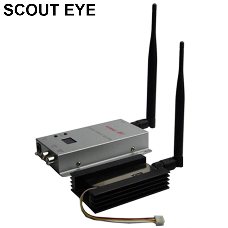 SCOUT EYE QLM-1215-1500S 1.2GHz TX 15CH RX 28CH 1500mW long range wireless AV transmitter and receiver support CCTV Cameras |