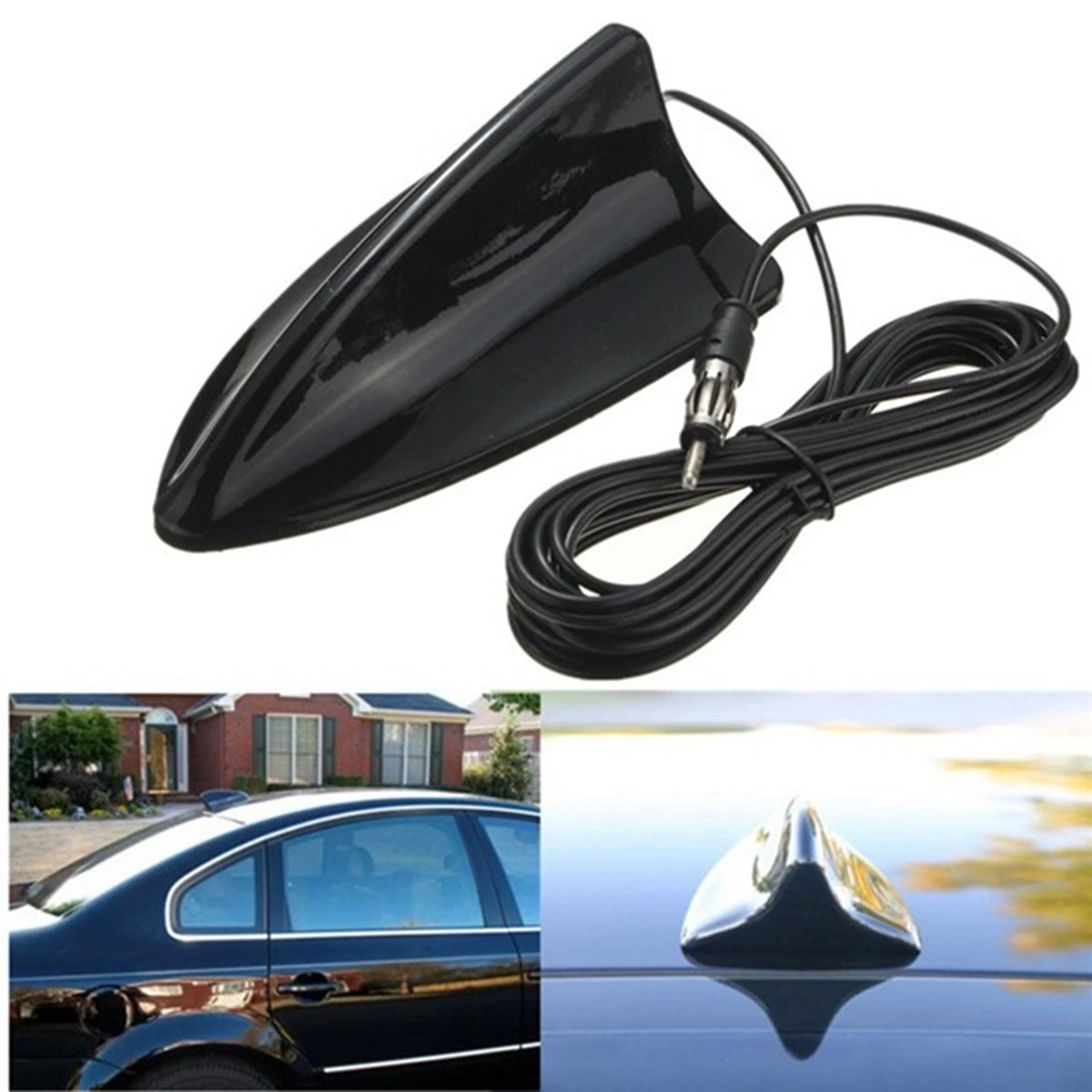 Black Universal Shark Fin Car Truck RV Radio Stereo Antenna Aerial for ...