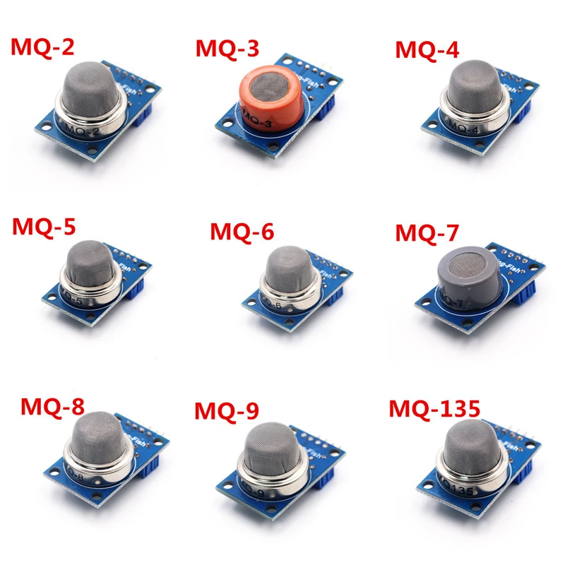 Gas Detection Module MQ-2 MQ-3 MQ-4 MQ-5 MQ-6 MQ-7 MQ-8 MQ-9 MQ-135 Each of Them 1pcs Total 9pcs Sensor for arduino kit Gas Detection Module MQ-2 MQ-3 MQ-4 MQ-5 MQ-6 MQ-7 MQ-8 MQ-9 MQ-135 Each of Them 1pcs Total 9pcs Sensor for arduino kit