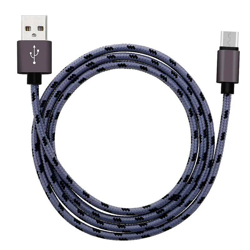 2 м Вязание Micro USB синхронизации данных зарядный кабель для samsung Galaxy S6/S6 mini edge plus Mega для samsung Galaxy Note 5 Edge