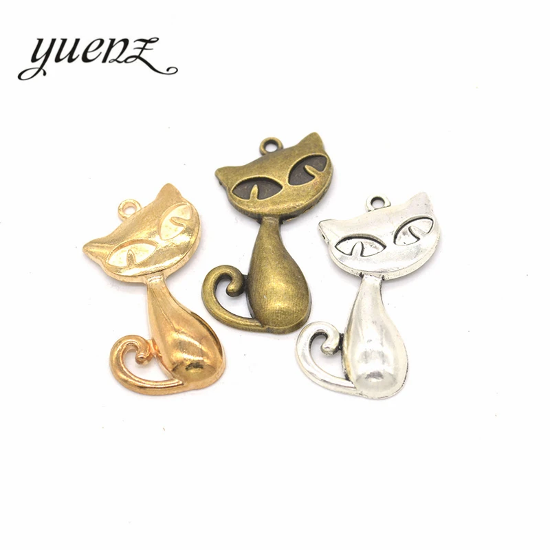 YuenZ 5 шт. металлические подвески в виде кошки из сплава для изготовления ювелирных