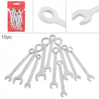 

10pcs/lot practical 4-11mm Mini Portable Imperial Tool Steel Dual-purpose Wrench with Opening Head and Plum Blossom Head