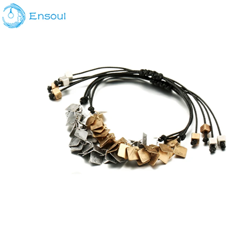 Уникальный Модный женский браслет Ensoul плетеный с бахромой из сплава винтажный