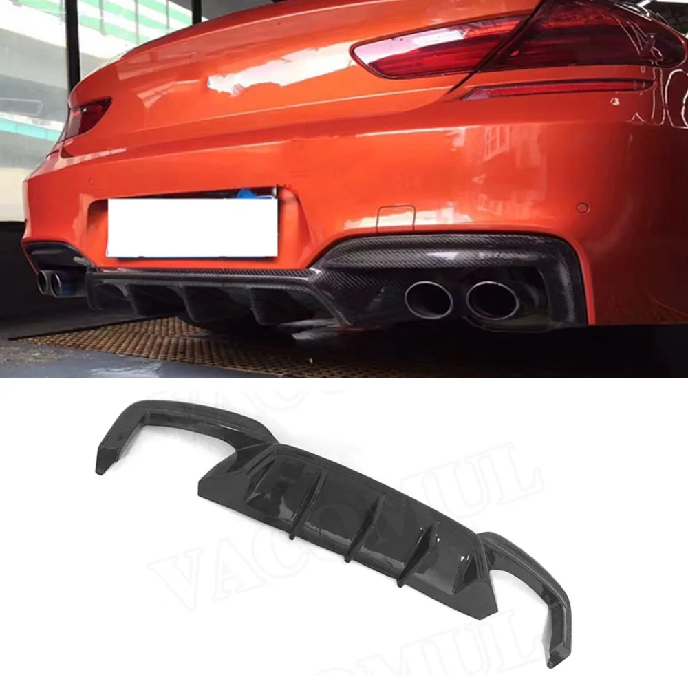 

6 series Carbon Fiber Rear diffuser Black Finish Bumper Lip Spoiler Body Kits for BMW F06 F12 F13 M6 M Tech M Sport 2012-2016