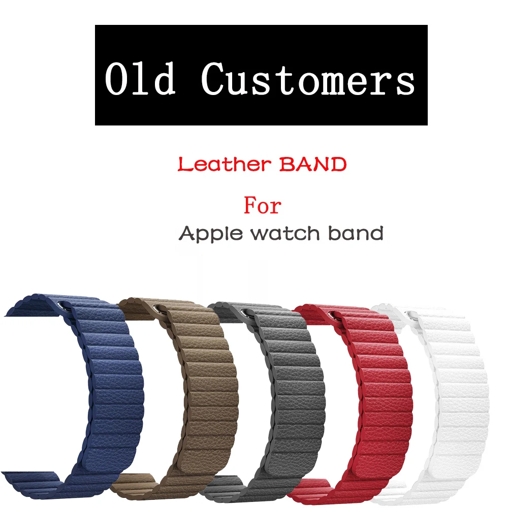 

Genuine Leather Loop Band For Apple Watch 4 3 2 1 band 42mm 38mm 44mm Adjustable Bracelet Strap Wrist for iwatch Series 4 3 2