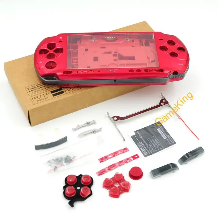 Red Original quality Full Set Housing shell cover case for PSP 3000