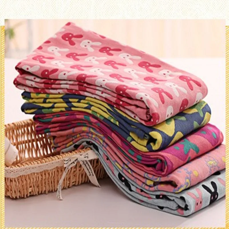 2pcs/lot Baby Face Towel 6 Layers of Gauze Washing Towel Baby Towel Cotton Printed Handkerchief 30*30CM