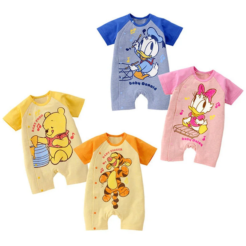 

2019 Baby Cartoon Overalls Baby Girl Boy Cartoon character Onesies Spring Autumn Clothes Newborn Cotton Clothes Pullover Rompers