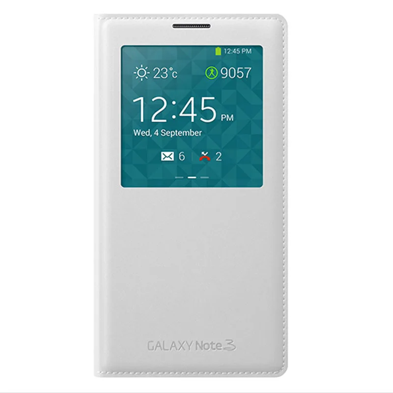 Флип-чехол с окошком для Samsung Note 3 умный кожаный чехол Galaxy n9005 N900 полная защита