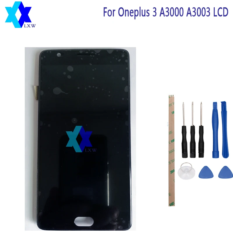 Miglior Per Oneplus 3 A3000 A3003 Display LCD + Touch Screen del Pannello Digitale di Ricambio Parti di Assemblaggio Originale 5.5 pollice 1920x1080 p Azione