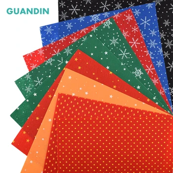 

Nonwoven Felt Fabric/1mm Thickness/Printed Polyester Cloth of Home Decoration Bundle for Sewing Dolls & Crafts 9pcs 30cm*30cm