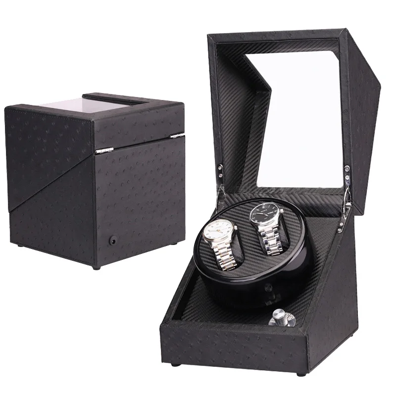 Часы Winder с коробкой для часов часы коробка для часов чехол для часов для хранения и обмотки часов - Цвет: Black