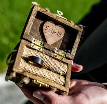 

Cute rustic wedding ring box,traditional wedding pillow with burlap