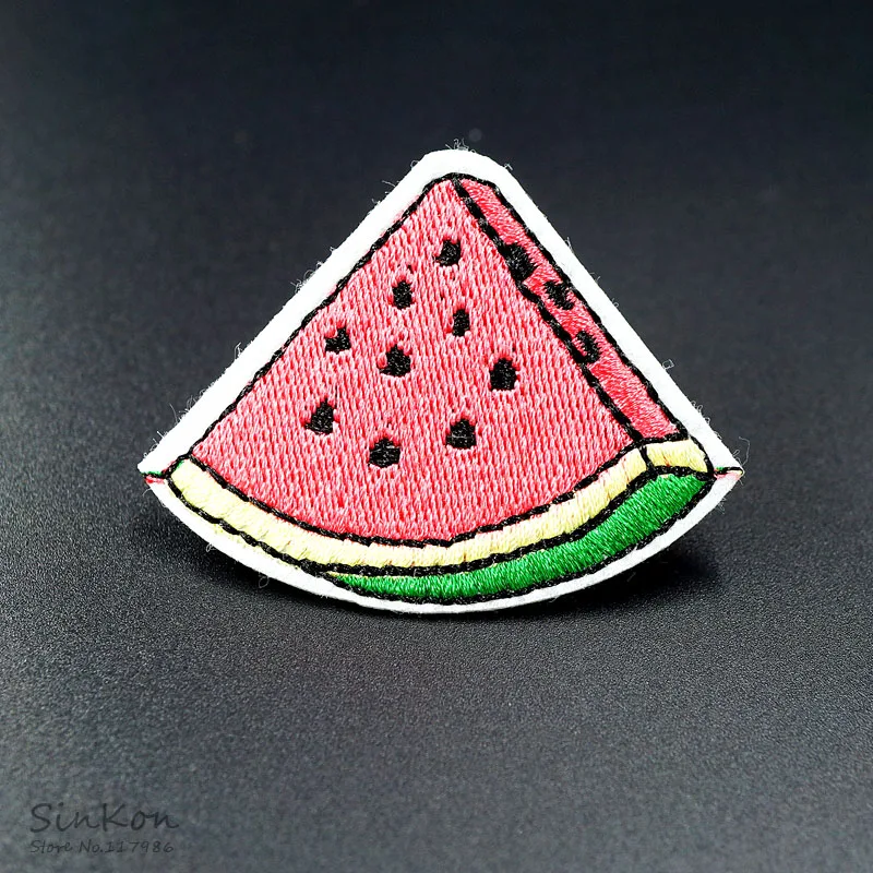 Sandía (tamaño 5,7x4,3 cm), insignias bordadas, apliques de costura