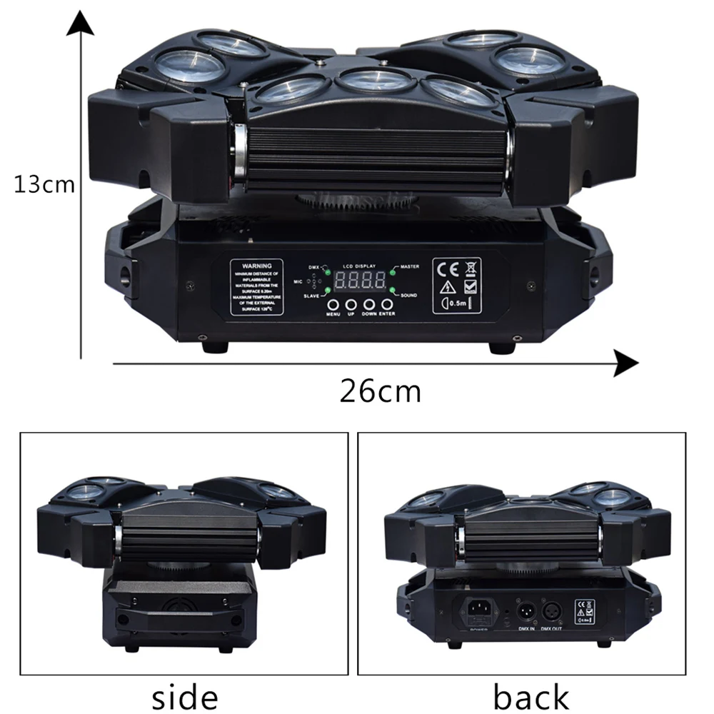 Мини Паук светильник 9x12 Вт движущийся головной Луч вечерние Dmx512 Led диско лампа