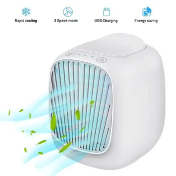 

New Mini USB Air Cooler Home Desktop Small Refrigeration Air Conditioning Portable Mobile Humidification Water Cooling Fan