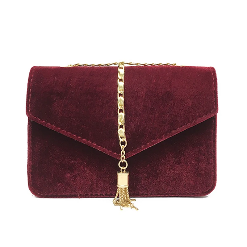 

Messenger Bag Luxury Handbags Women Bags Designer Vintage Flap For Ladies Velvet Sac A Main Female Cross-body Shoulder Bag