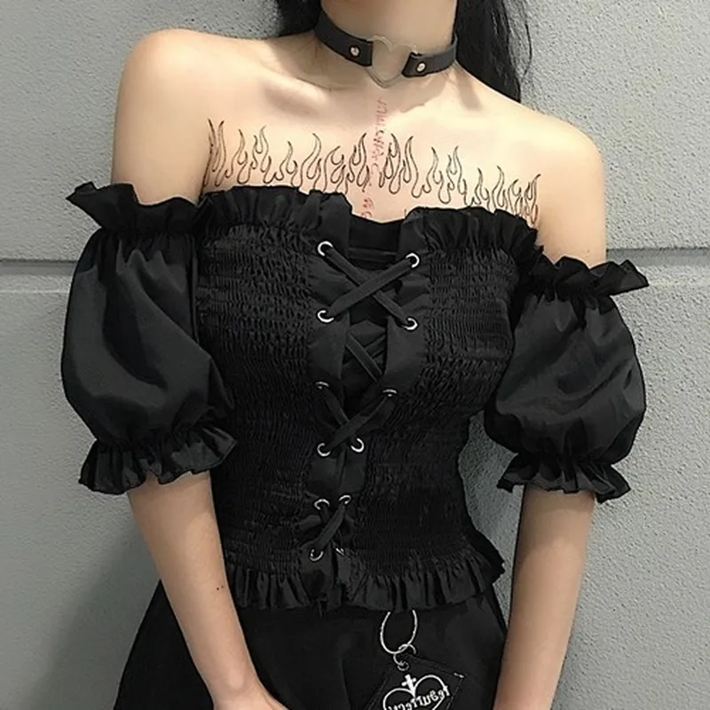 sexy-ruffle-white-blouses-women-harajuku-gothic-off-shoulder-girls-crop-tube-top-punk-lace-up-cross-short-sleeve-slim-fit-shirts