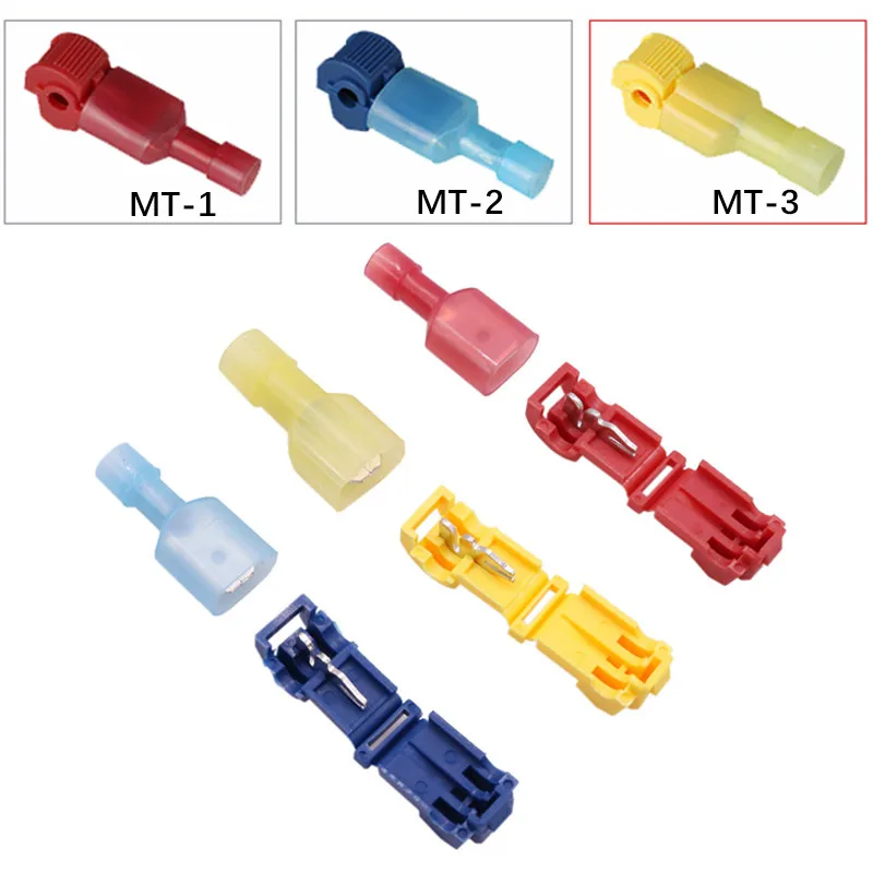 

100pcs /10pcs Electrical Wire Crimp Terminals Quick Splice Cable Spade Connectors Kit Set 0.3-1.0mm2/1.0-2.5mm2/4.0-6.0mm2