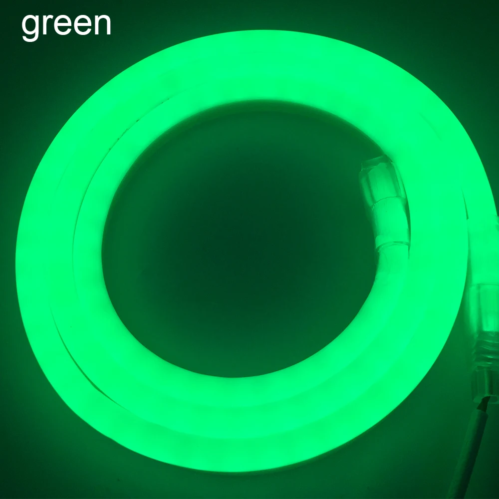 1 м-100 м 12 В светодиодный неоновый светильник с вилкой постоянного тока BSOD 2835 120 светодиодный s/M Белый Красный Зеленый Синий Веревка водонепроницаемый EI проволочная трубка вывеска лампа